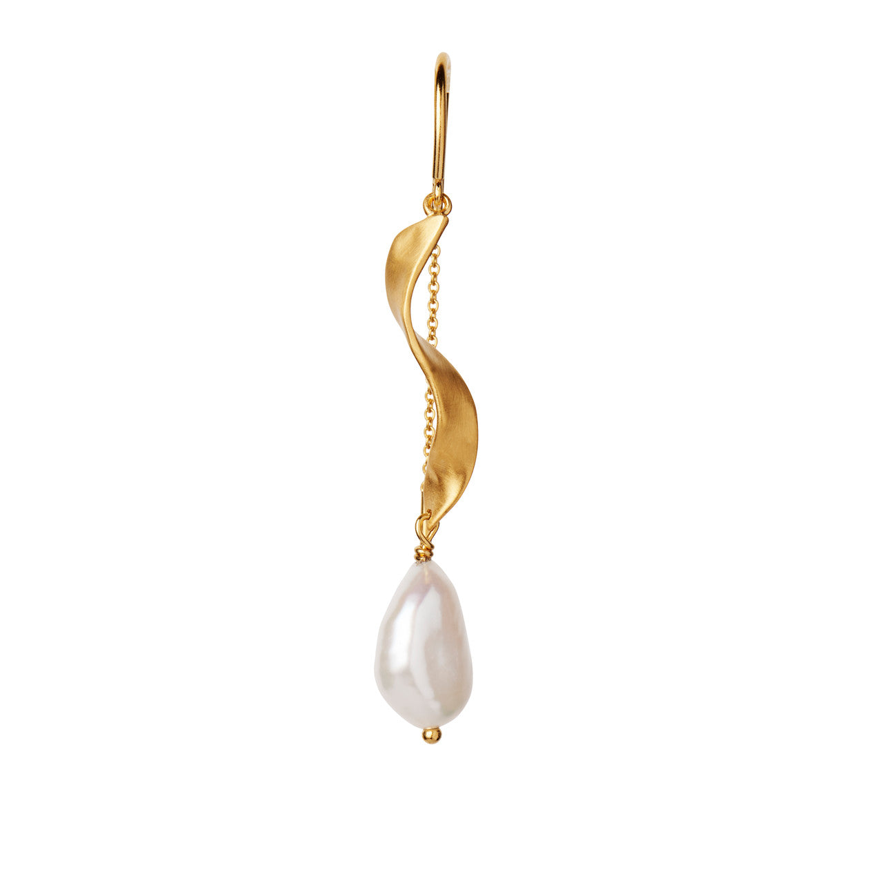 STINE A Jewelry Long Twisted with Pearl ørering 1271-02