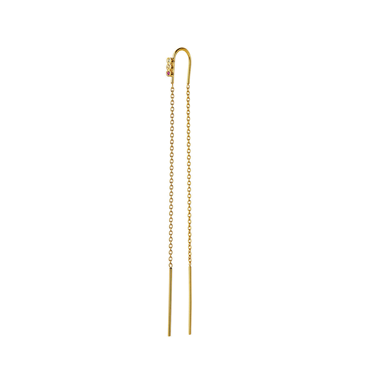STINE A Jewelry Three Dots Double Chain ørering 1290-02