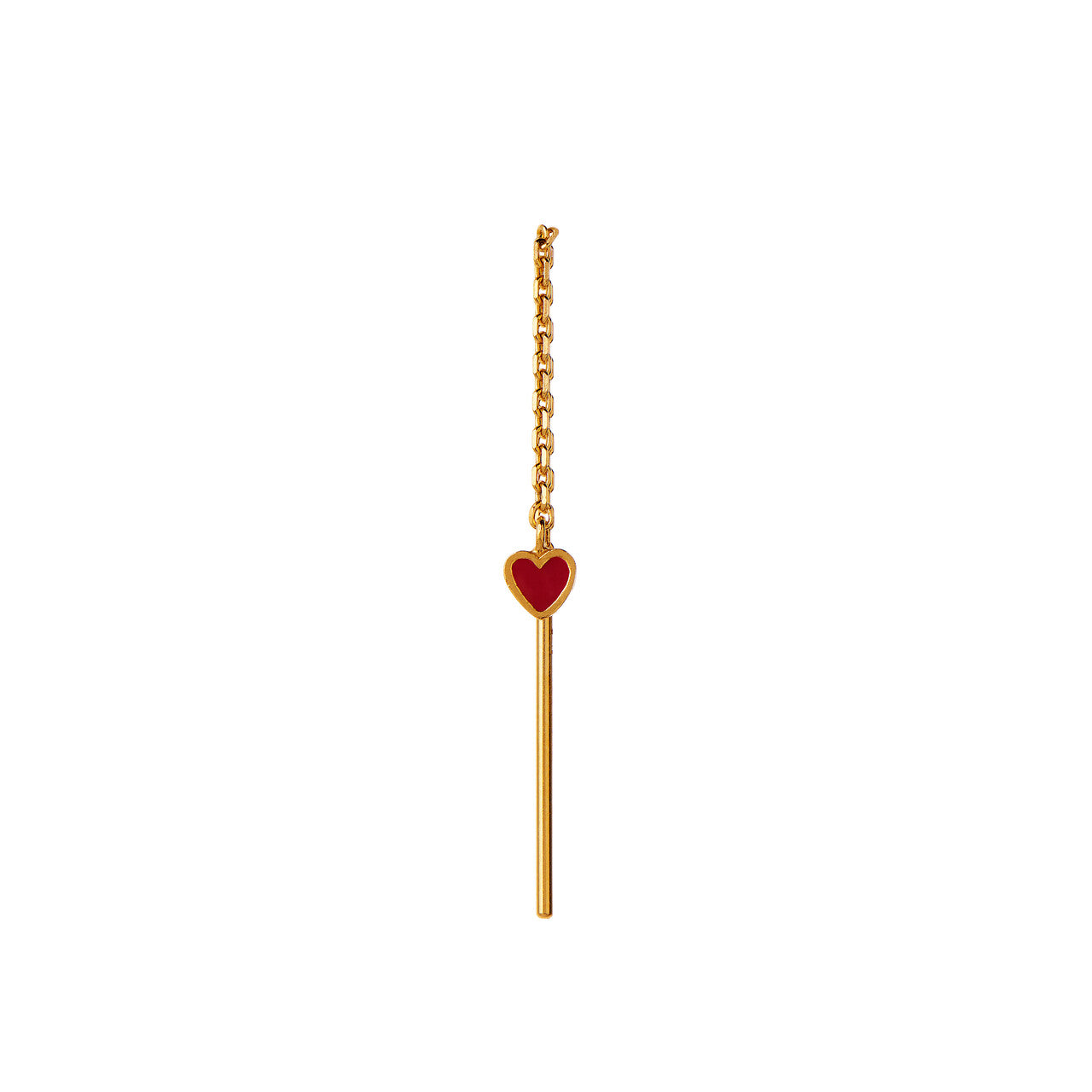 STINE A Jewelry Danling Love Heart ørering 1364-02-Burgundy