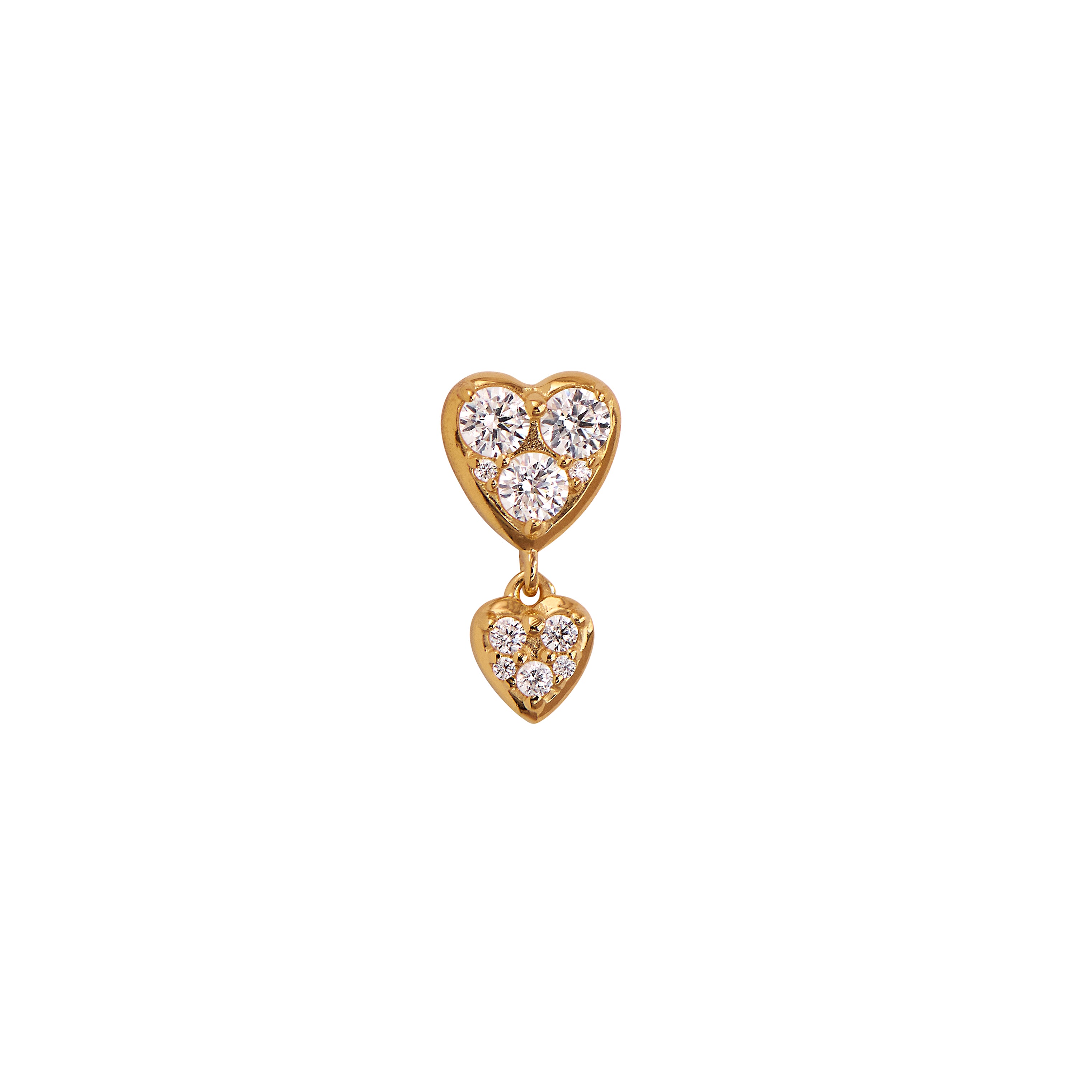 STINE A Jewelry J'Adore Two Petit Hearts ørering 1424-02