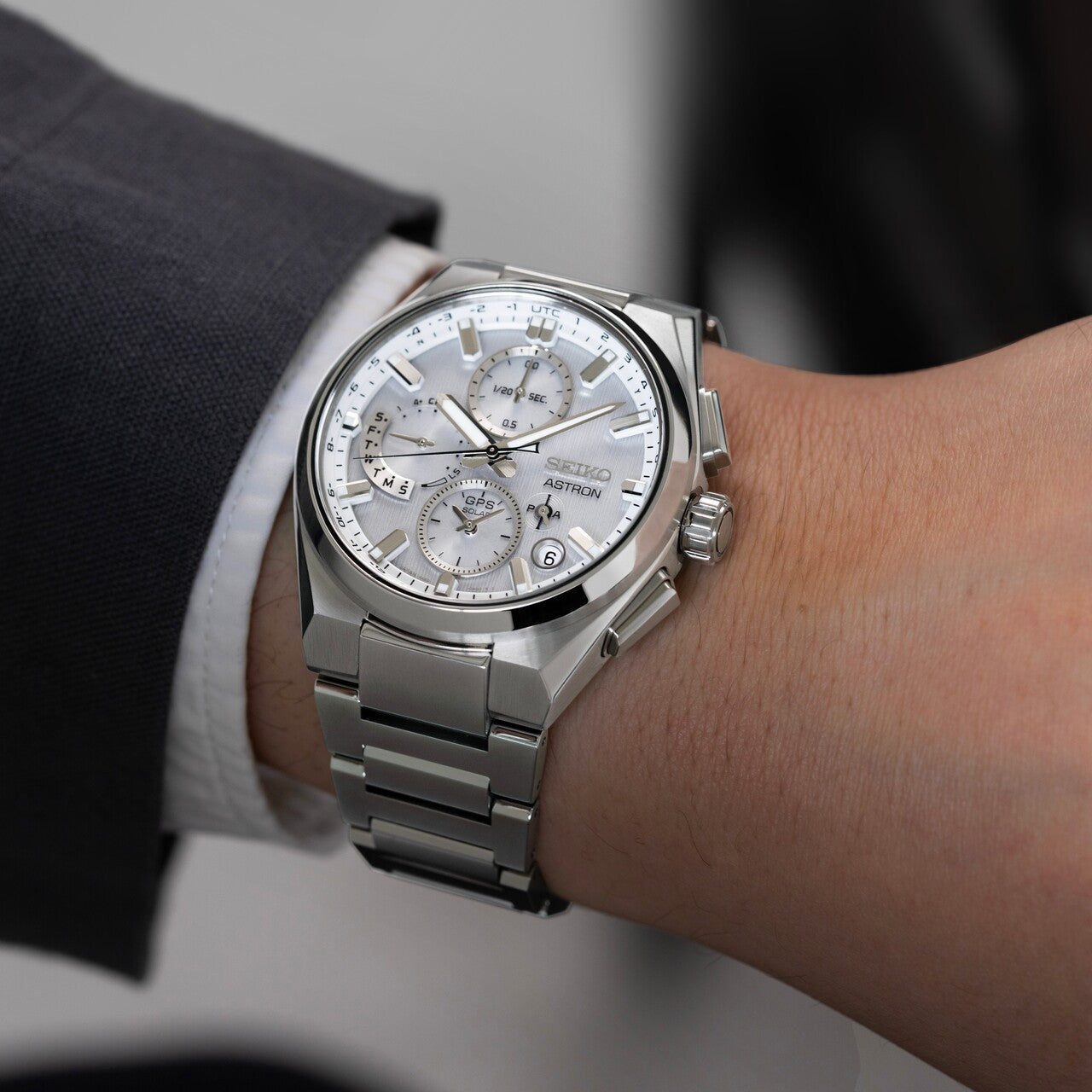 Seiko GPS Solar 5X83 Dual-Time Chronograph SSH159J1