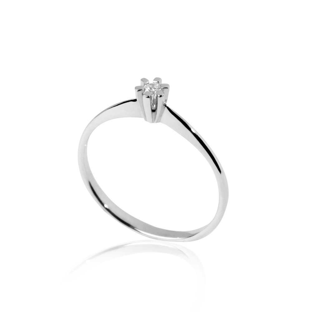 Jan Jørgensen Brillanz diamantring hvidguld 0,05 ct