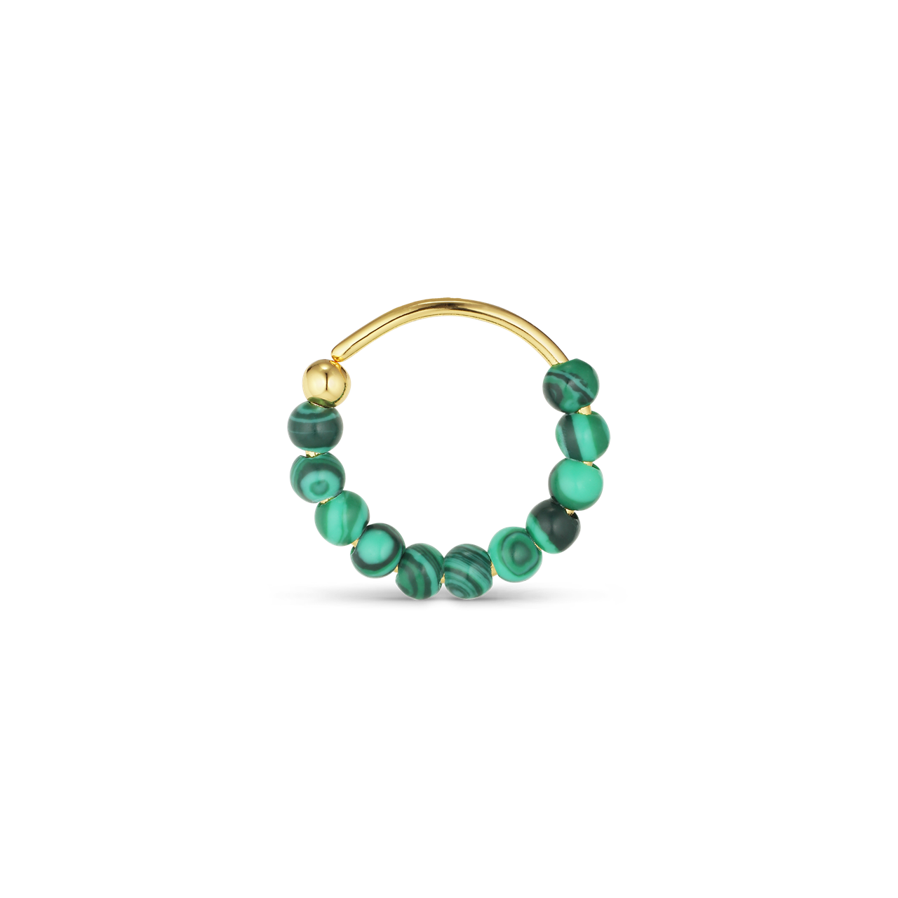 Jane Kønig Bermuda Malachite Twist ørering BTW02-SS22-G