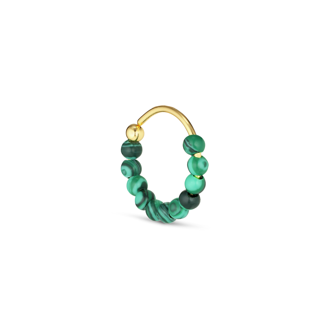 Jane Kønig Bermuda Malachite Twist ørering BTW02-SS22-G