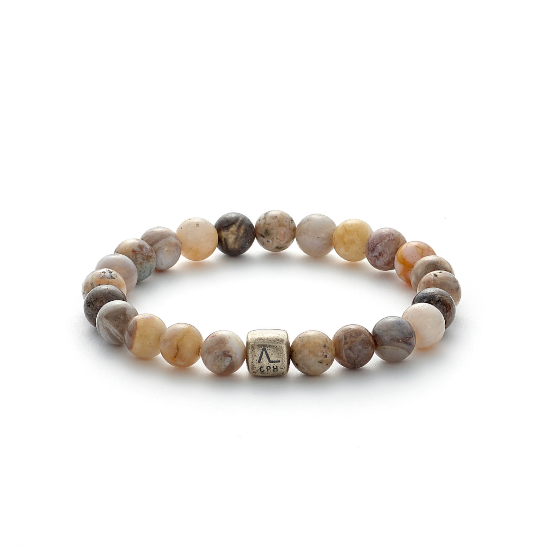 Alexander Lynggaard Bamboo Leaf Agate 8mm C00880