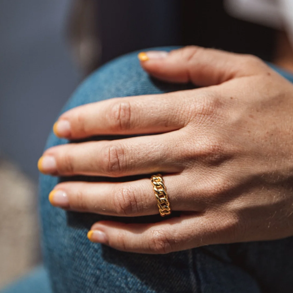 IX Studios Polished Curb ring DMN0309GDPO