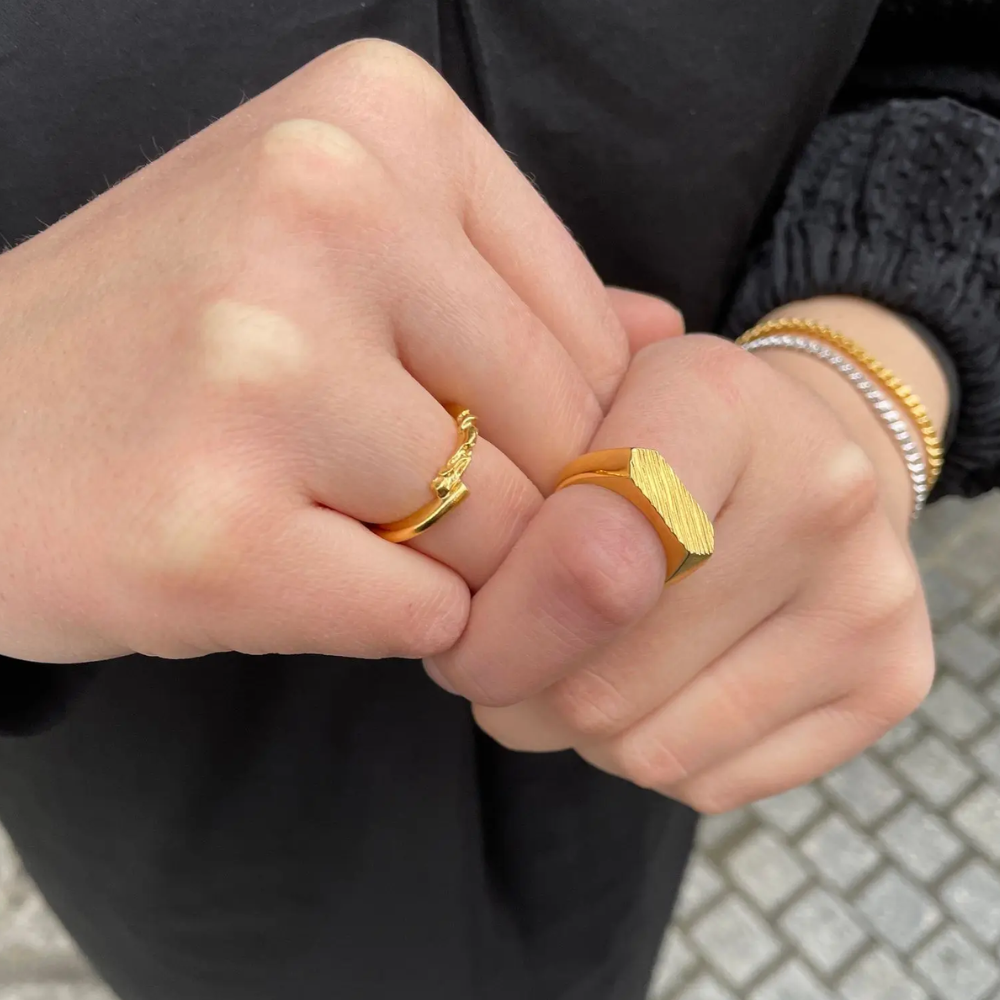 IX Studios Rustic Twist ring DMN0324GD
