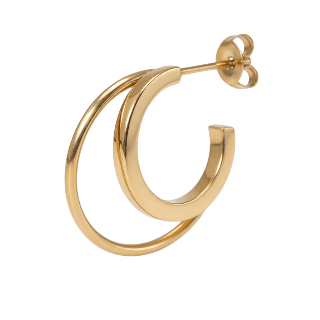 Jane Kønig Olympia Double Hoop ørering DOH-SS26-SS-G