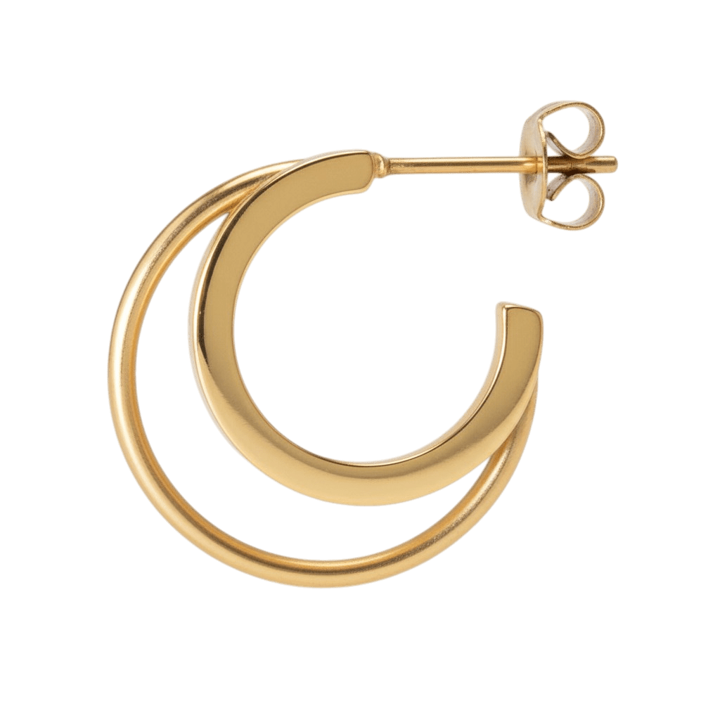 Jane Kønig Olympia Double Hoop ørering DOH-SS26-SS-G