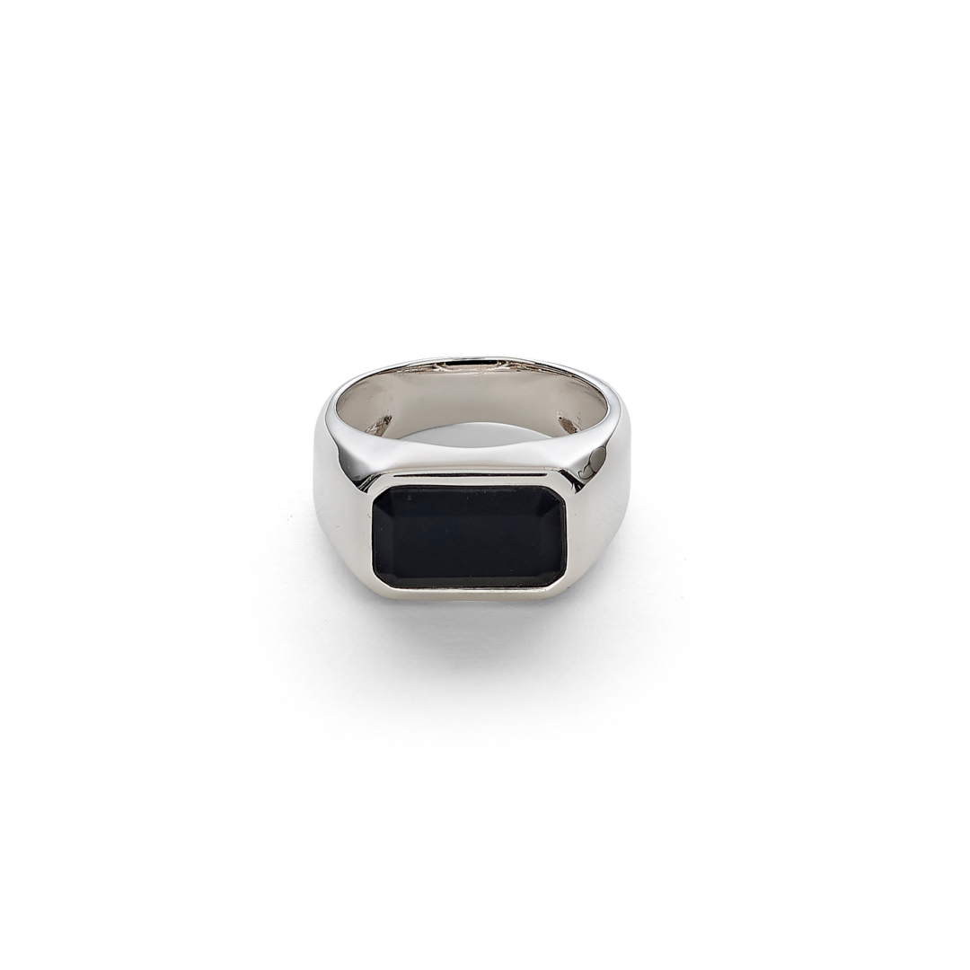 Alexander Lynggaard Hope Signet Ring Rectangle Onyx H70011