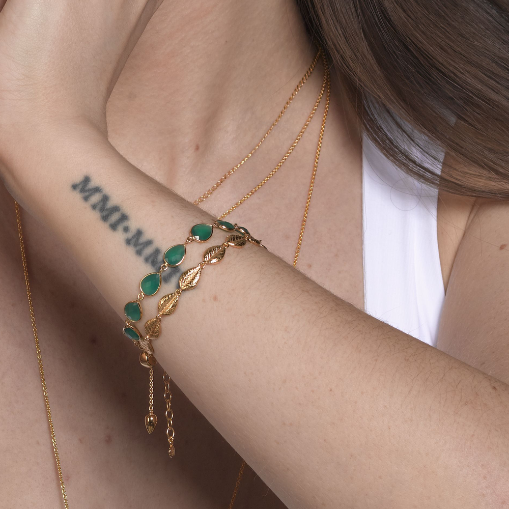 Izabel Camille Athena armbånd A3056GS-GREENONYX