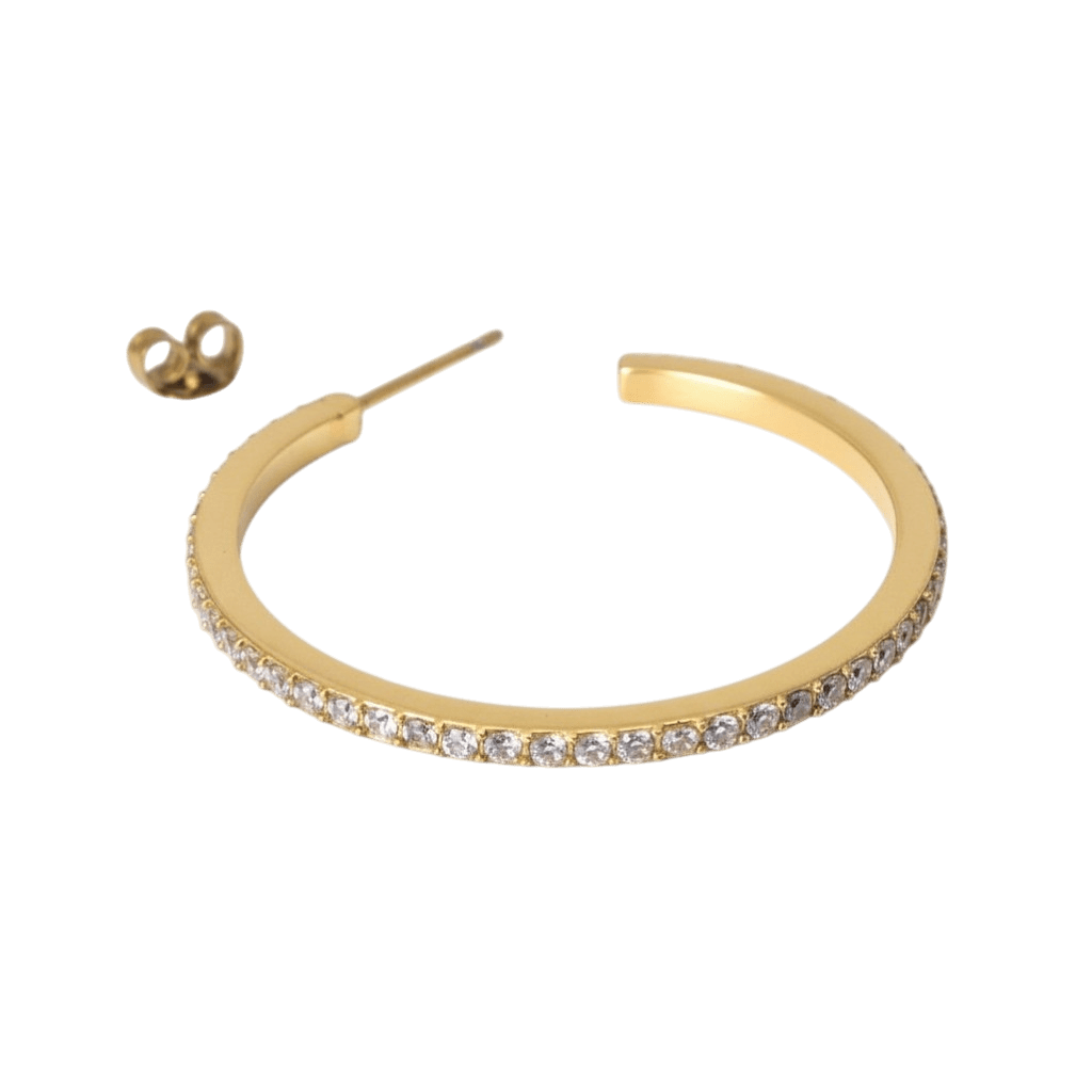 Jane Kønig Olympia Hoop with stones ørering OHS27-SS26-SS-G