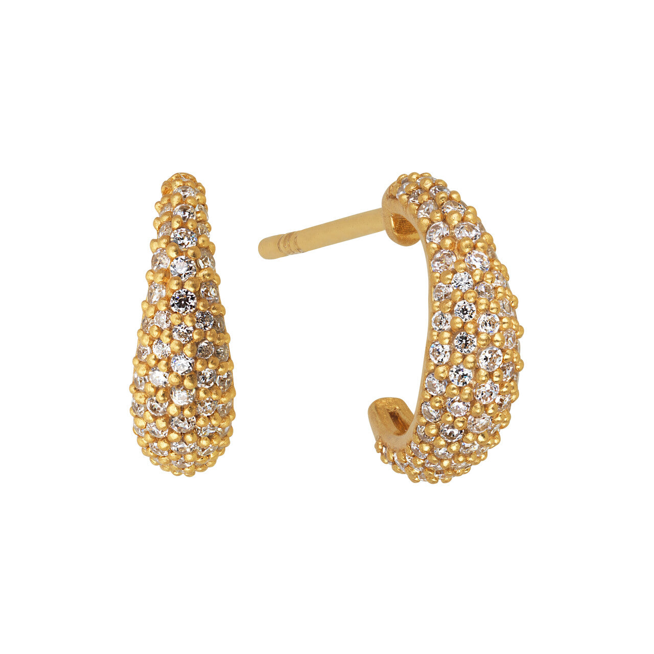 ByBiehl Ocean Flow Sparkle Hoops Small øreringe 4-4204-GP