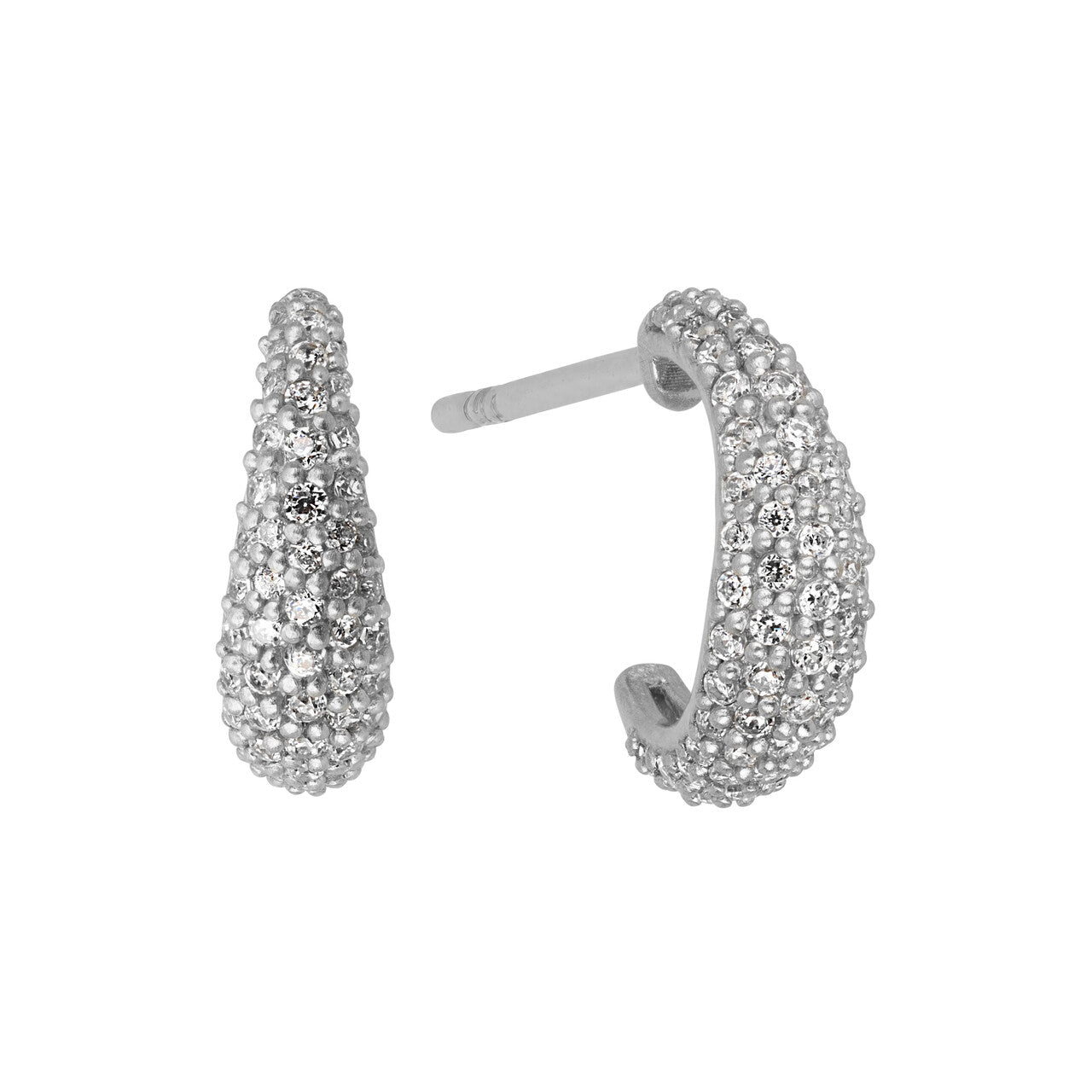 ByBiehl Ocean Flow Sparkle Hoops Small øreringe 4-4204-R