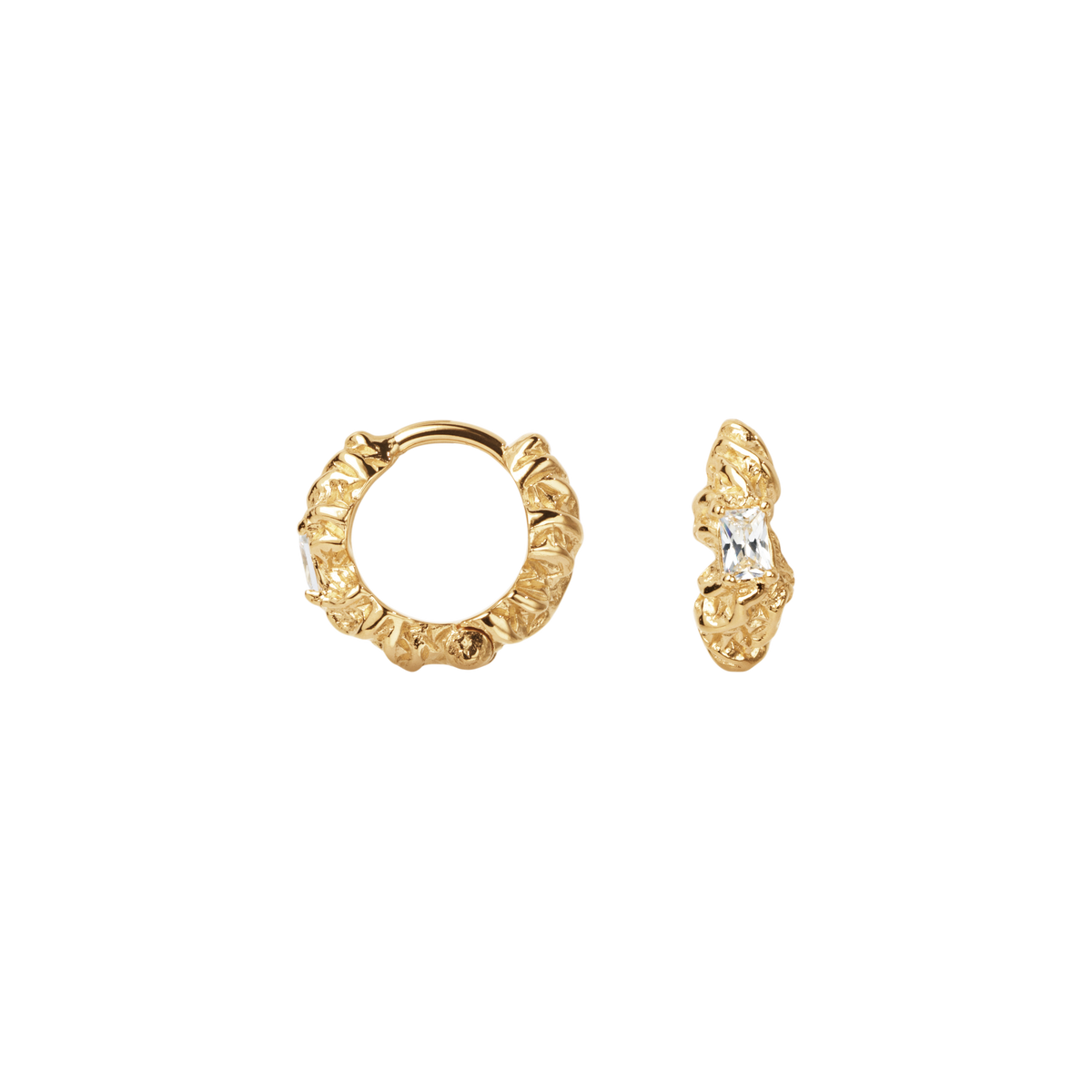 Camille Brinch Lille Flare Zebra Hoops øreringe SFZH-FG