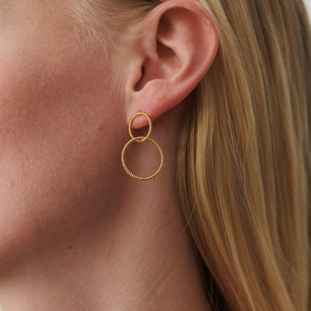 Pernille Corydon Double Twisted øreringe E-228-S
