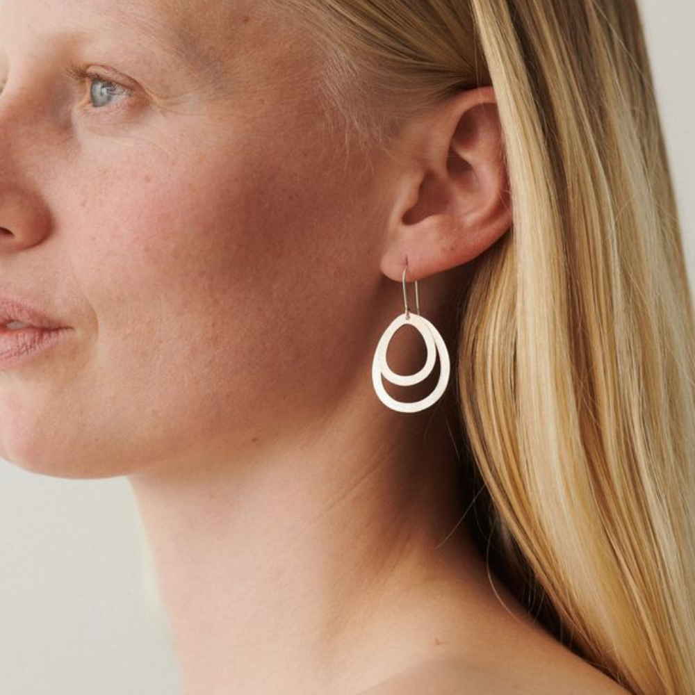 Pernille Corydon Small Double Drops øreringe E-156-GP
