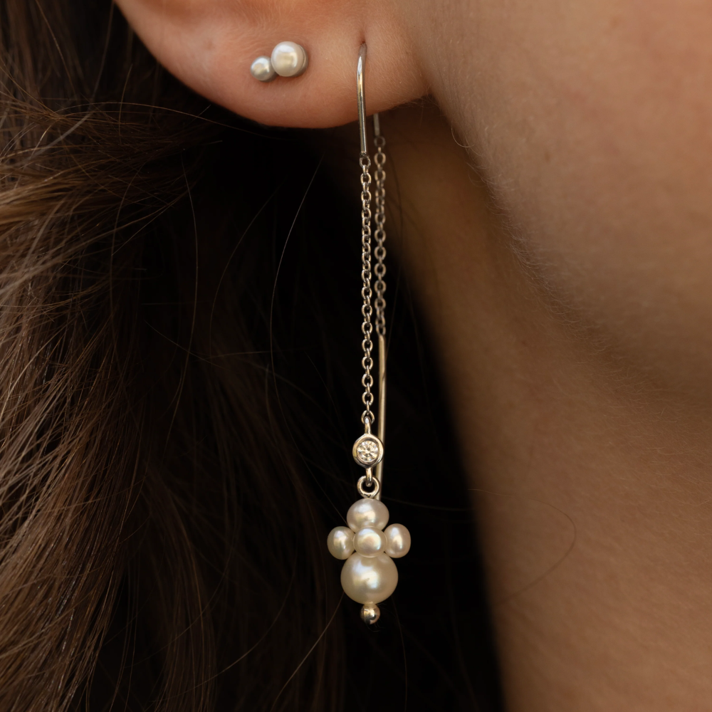 ByBiehl Pearl Cluster øreringe 4-1509WP-R