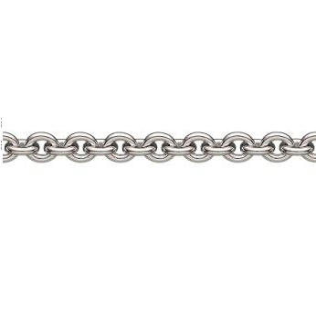 BNH Halskæde 14 kt. Hvidguld Rund Anker 40-42 cm