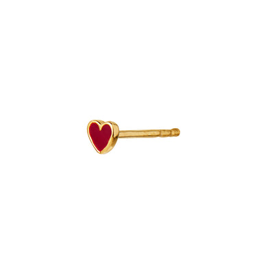 STINE A Jewelry Petit Love Heart ørering 1181-02-Burgundy