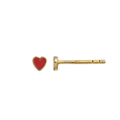 STINE A Jewelry Petit Love Heart ørering 1181-02-Red