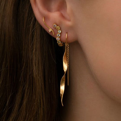 STINE A Jewelry Twisted Hammered ørering 1188-02