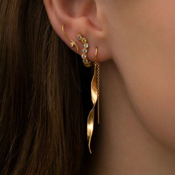 STINE A Jewelry Twisted Hammered ørering 1188-02