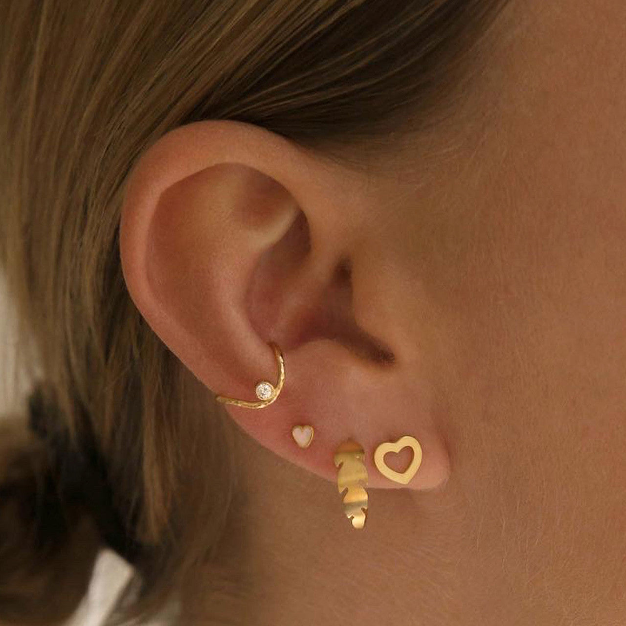 STINE A Jewelry Petit Open Heart ørering 1261-02