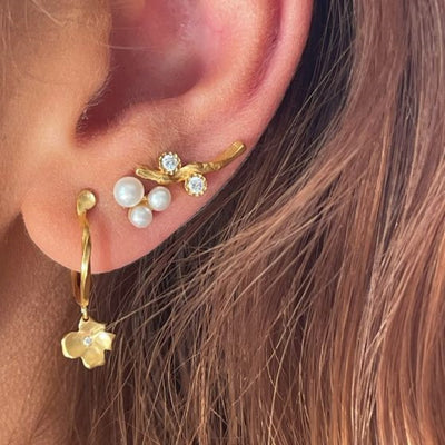 STINE A Jewelry Three Pearl Berries ørering 1321-02