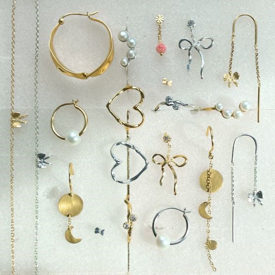 STINE A Jewelry Dangling Flow Bow ørering 1362-00