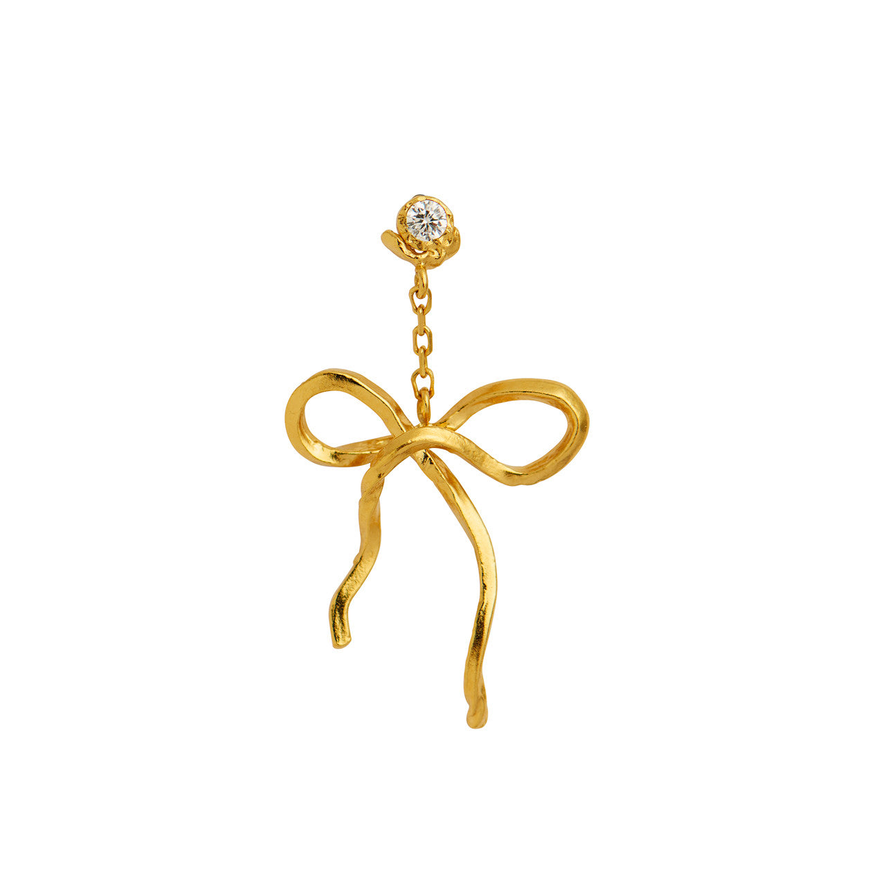 STINE A Jewelry Dangling Flow Bow ørering 1362-02