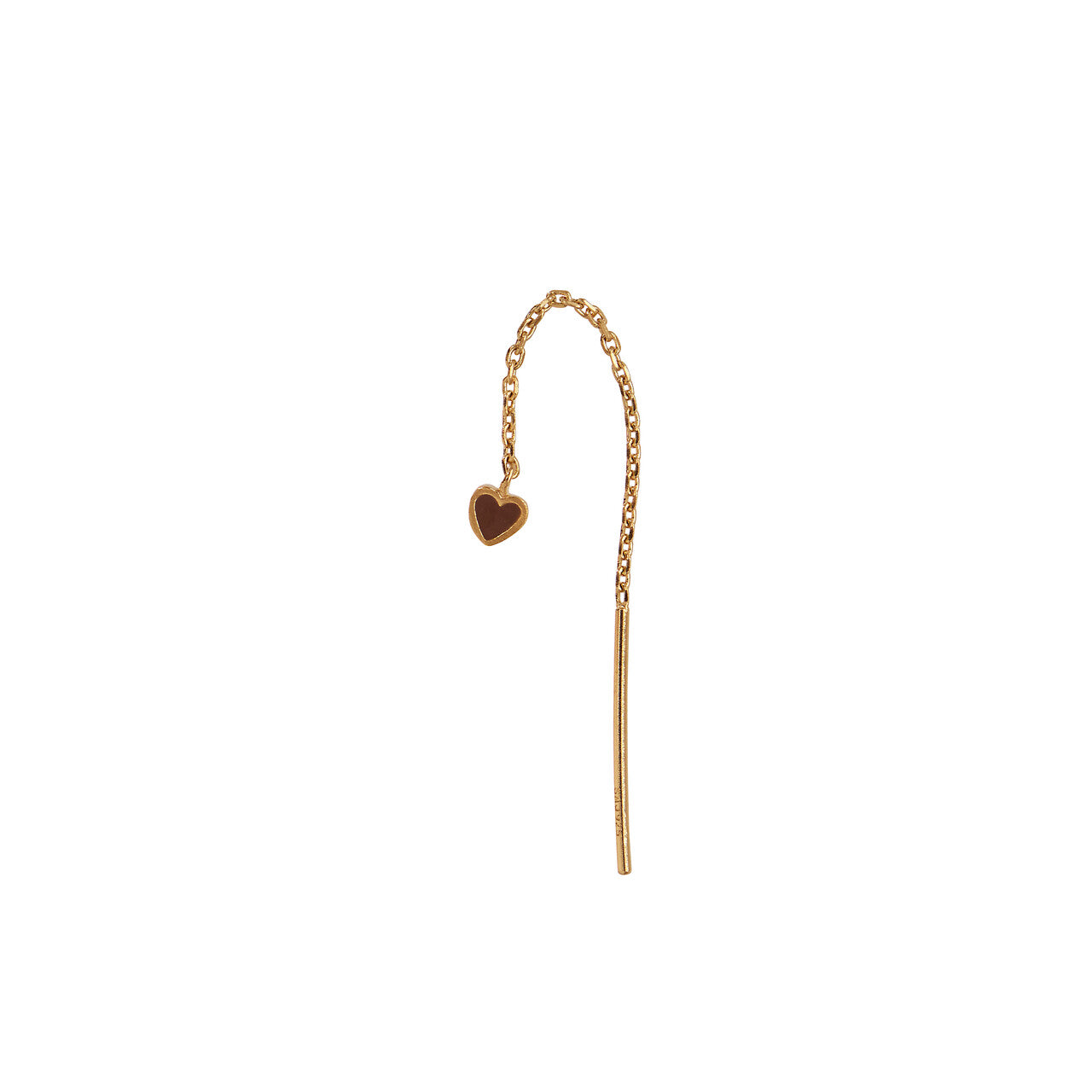 STINE A Jewelry Danlong Love Heart ørering 1364-02-Mocha