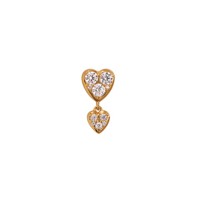 STINE A Jewelry J'Adore Two Petit Hearts ørering 1424-02