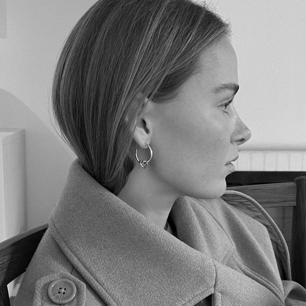 Jane Kønig Tied Heart Hoop ørering THH-AW25-S