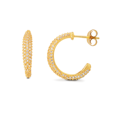 ByBiehl Ocean Flow Sparkle Hoops Medium øreringe 4-4206A-GP