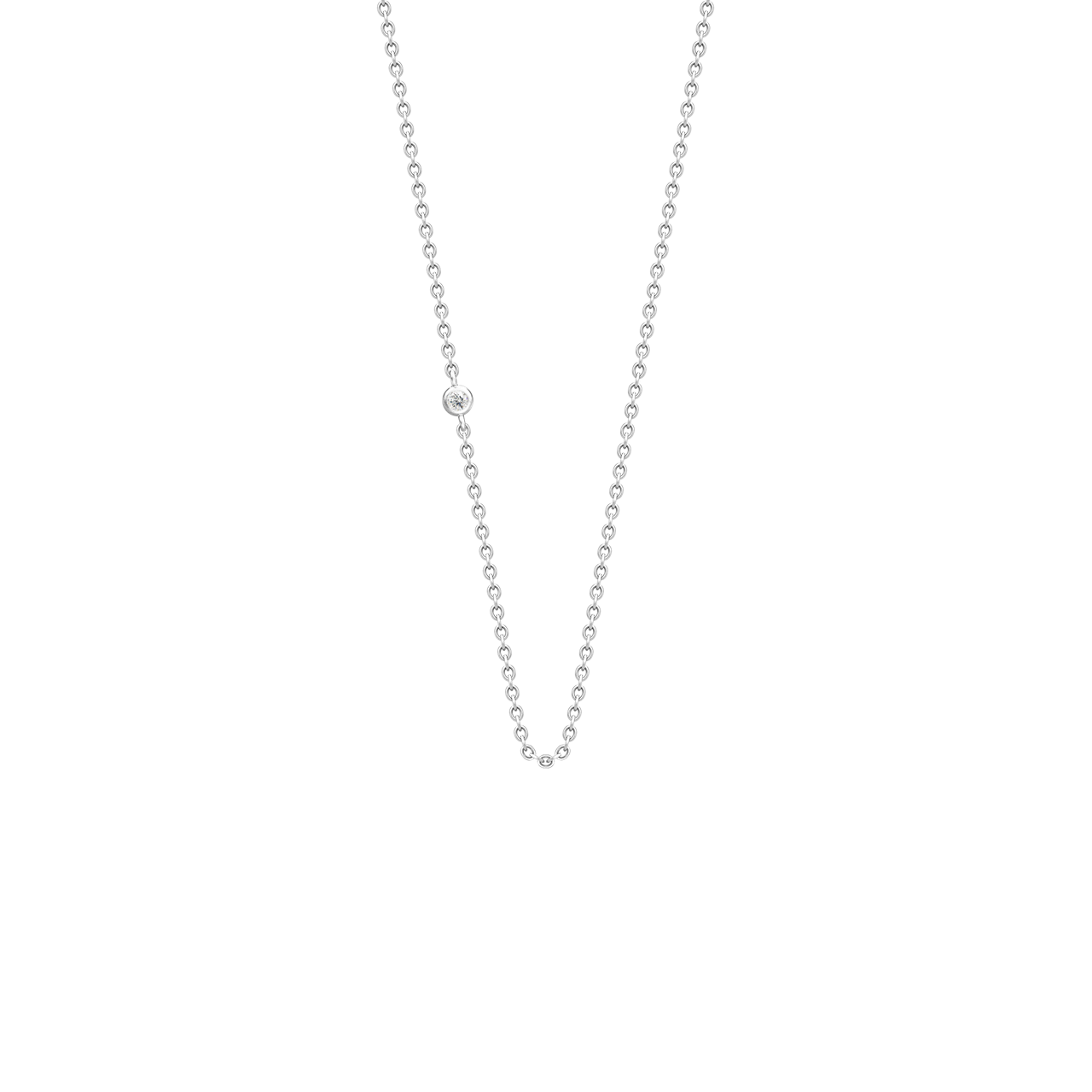 Julie Sandlau halskæde 45cm NL549 RH CZ