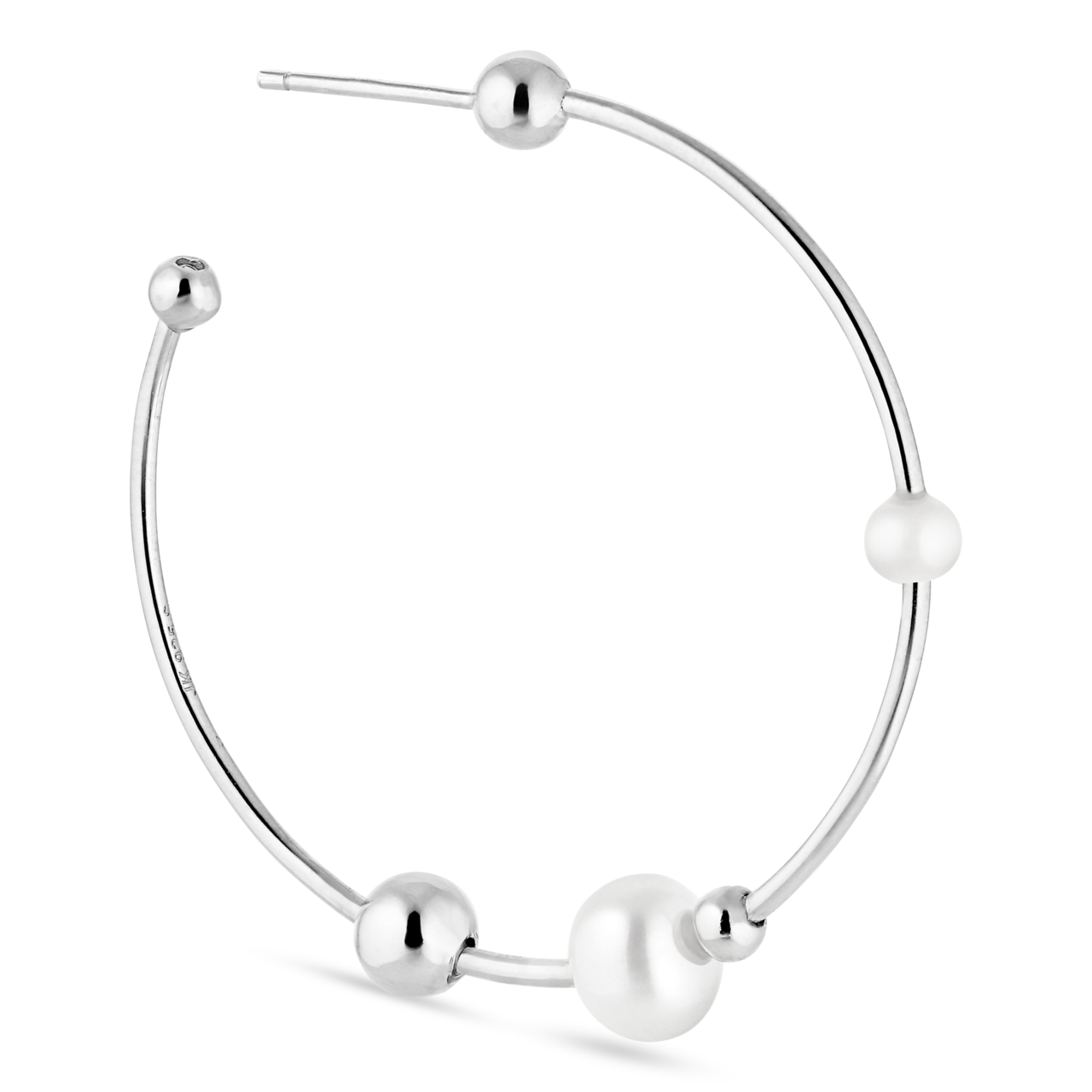 Jane Kønig Big Atomic Pearl Hoop ørering BAPH-SS24-S