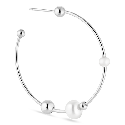 Jane Kønig Big Atomic Pearl Hoop ørering BAPH-SS24-S