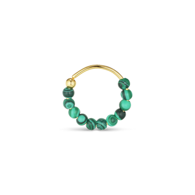 Jane Kønig Bermuda Malachite Twist ørering BTW02-SS22-G