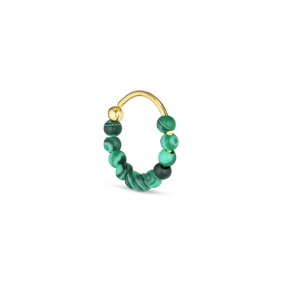 Jane Kønig Bermuda Malachite Twist ørering BTW02-SS22-G