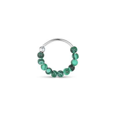 Jane Kønig Bermuda Malachite Twist ørering BTW02-SS22-S