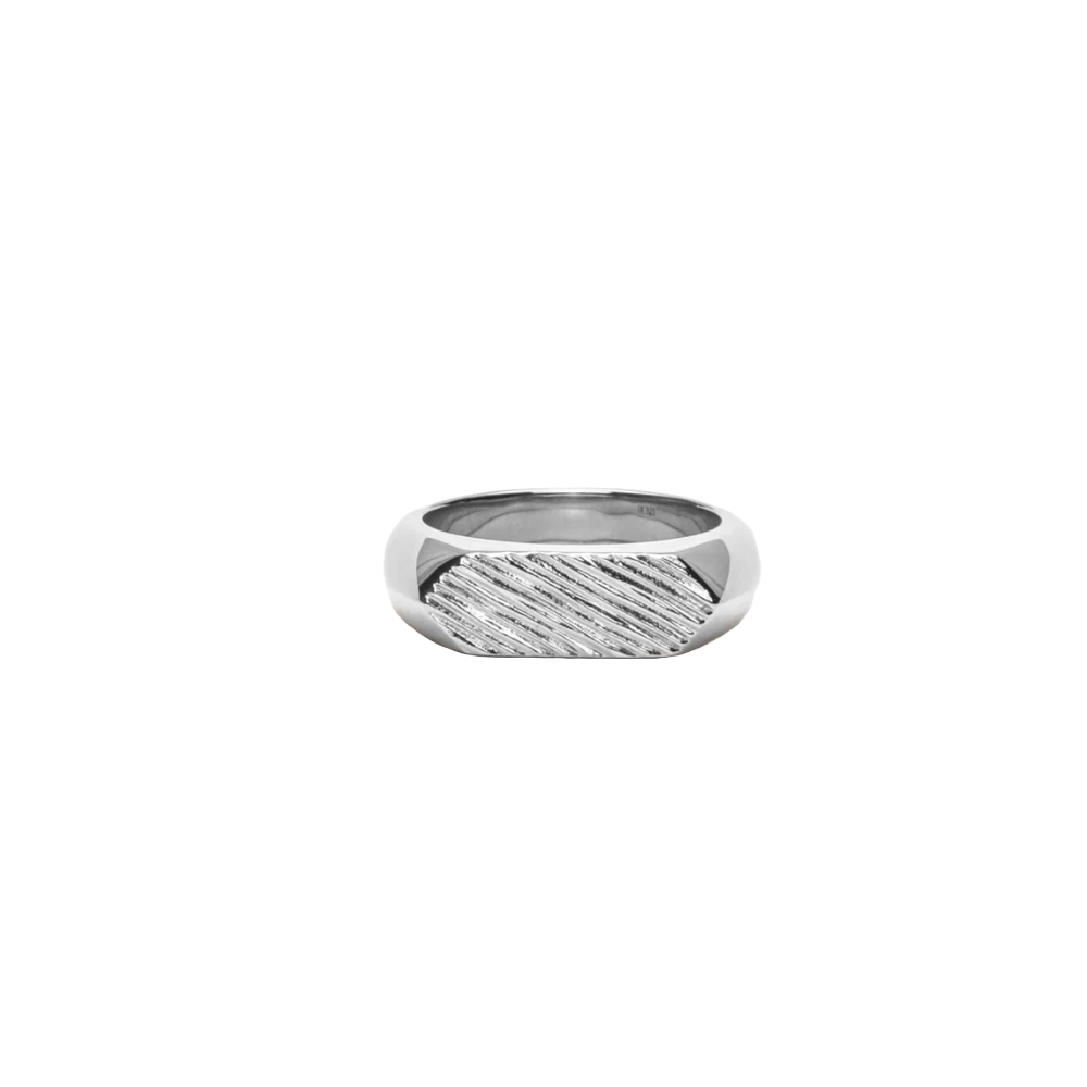 IX Studios Mini Brushed Hexagon ring DMN0307RH
