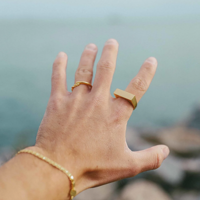 IX Studios Rustic Twist ring DMN0324GD