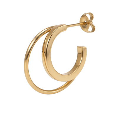 Jane Kønig Olympia Double Hoop ørering DOH-SS26-SS-G
