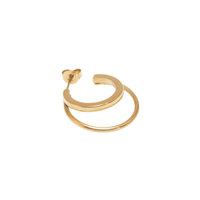 Jane Kønig Olympia Double Hoop ørering DOH-SS26-SS-G