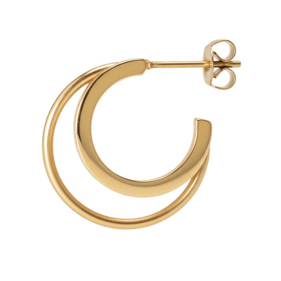 Jane Kønig Olympia Double Hoop ørering DOH-SS26-SS-G