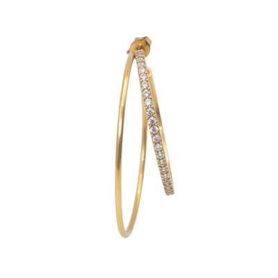 Jane Kønig Olympia Double Hoop with stones ørering DOHS-SS26-SS-G