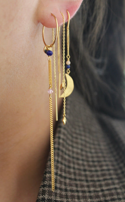 STINE A Jewelry Miss Paris Hoop with long chain ørering 1435-02