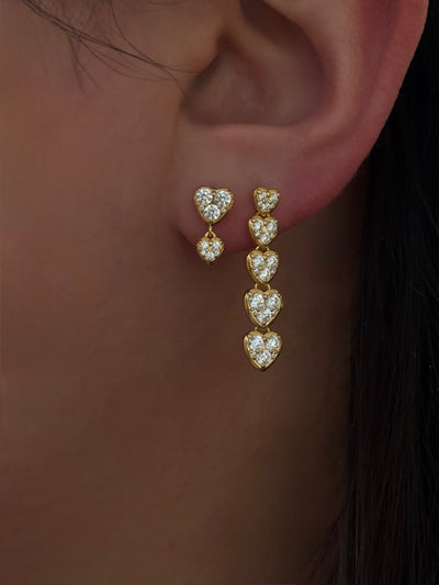 STINE A Jewelry J'Adore Two Petit Hearts ørering 1424-02