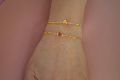 STINE A Jewelry Harlequin Pink Hearts armbånd 3234-02